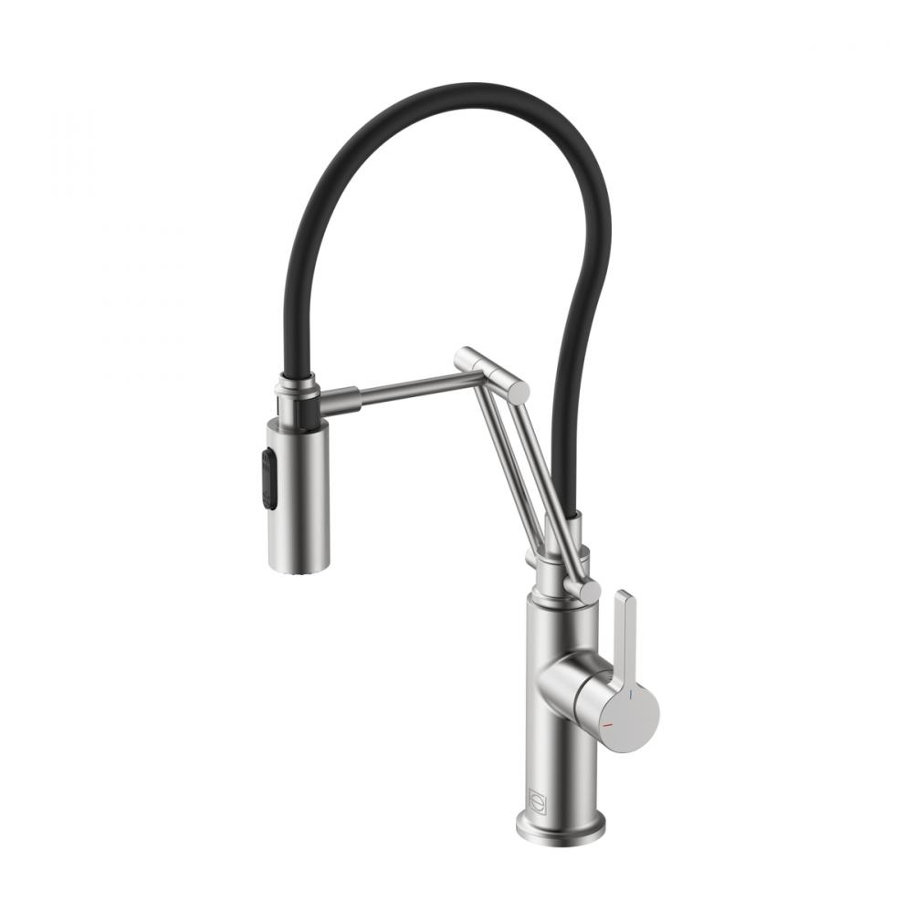 Kitchen Faucet 4 5/8" ×  1‘-8" ×9 1/4" brushed nickel