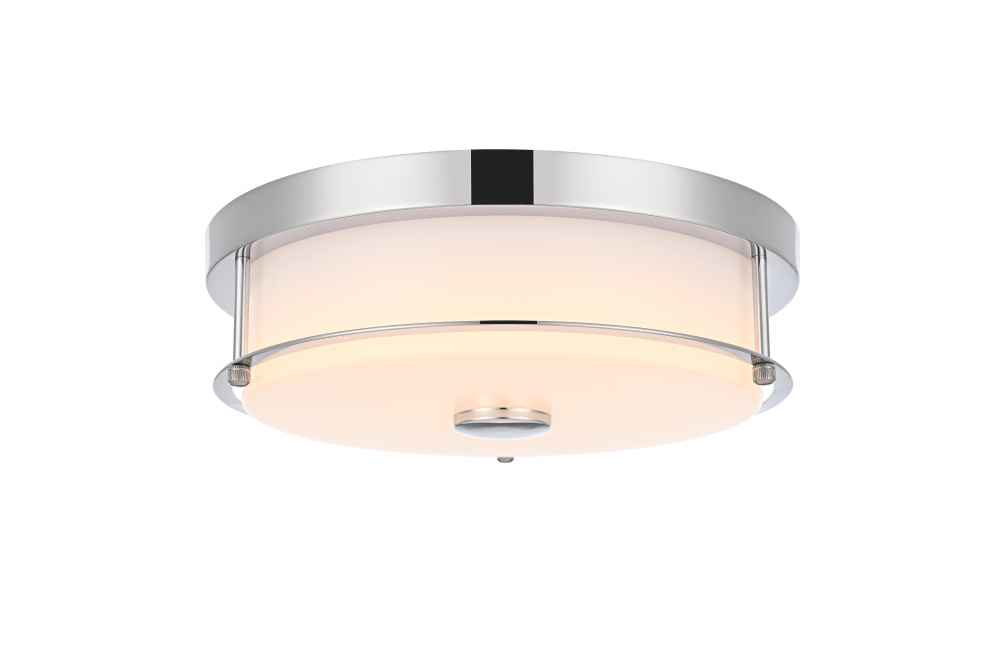 Flush Mount D12" H4" LED 18W 3CCT Chrome