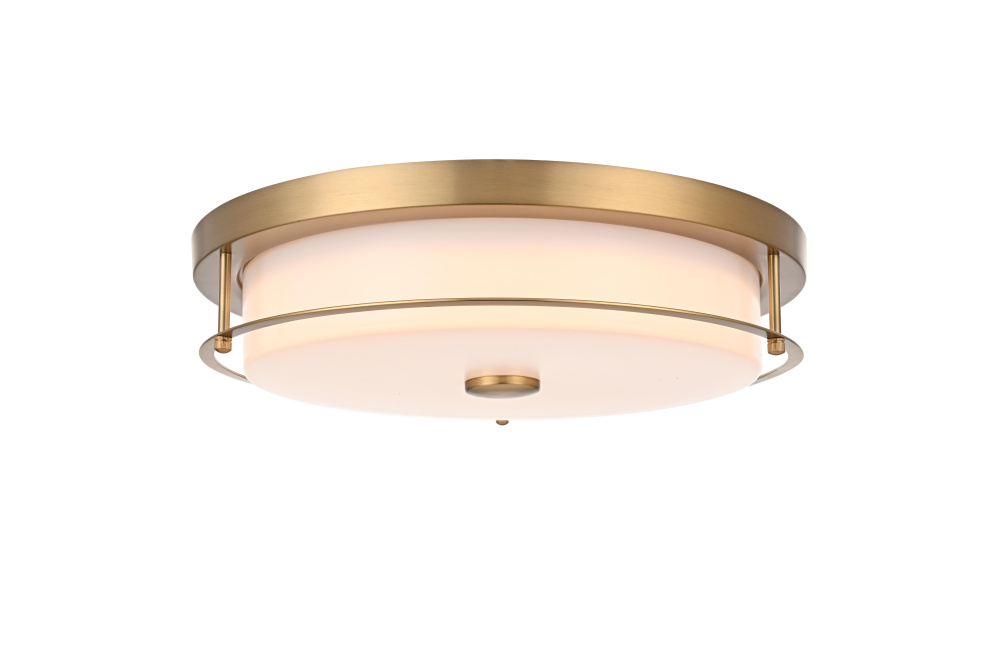 Flush Mount D16" H4" LED 24W 3CCT Satin Gold