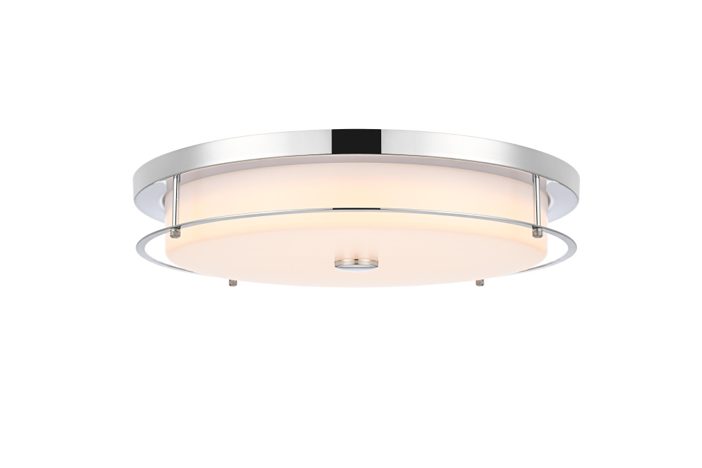 Flush Mount D20" H4" LED 24W 3CCT Chrome