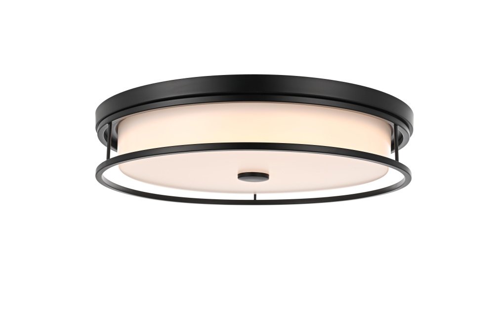 Flush Mount D20" H4" LED 30W 3CCT Black