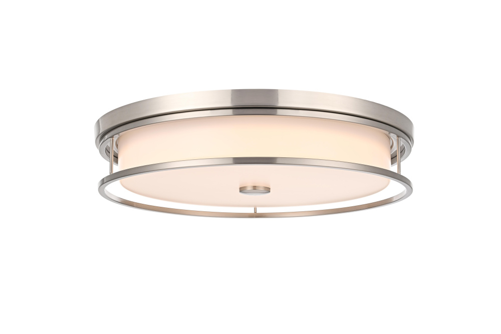Flush Mount D20" H4" LED 30W 3CCT Polished Nickel
