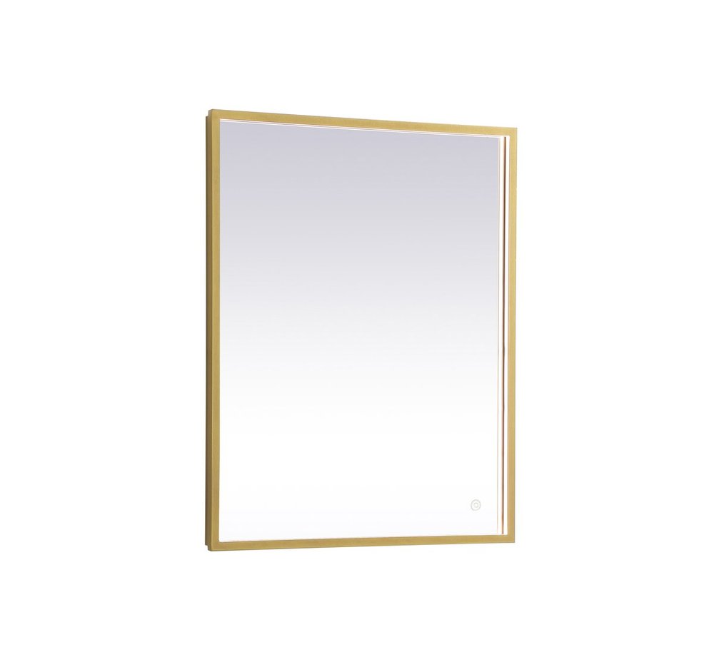 Pier 20x36 Inch LED Mirror with Adjustable Color Temperature 3000k/4200k/6400k in Brass