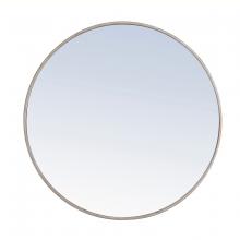 Elegant MR4039S - Metal frame Round Mirror 32 inch Silver finish
