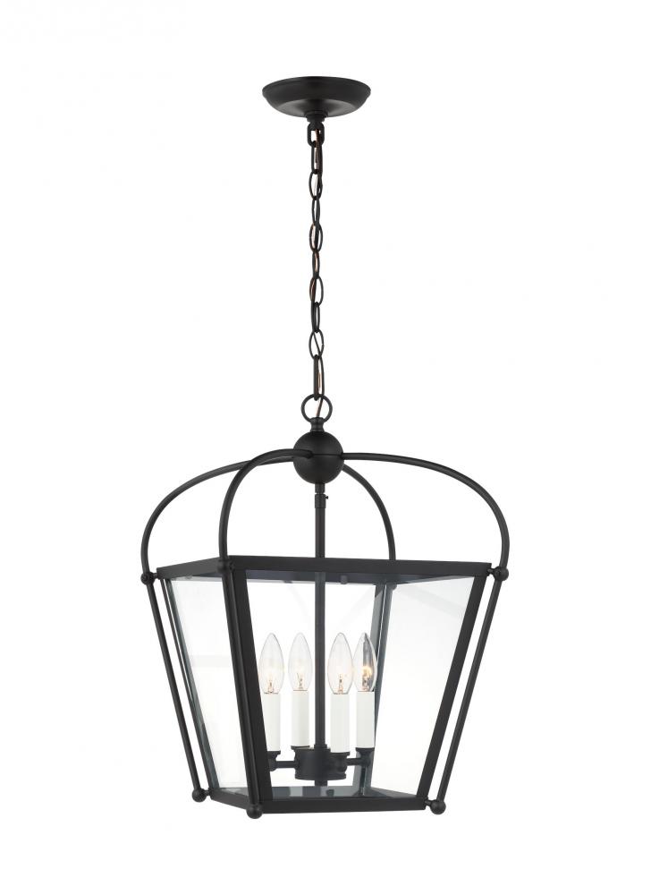 Charleston transitional 4-light indoor dimmable small ceiling pendant hanging chandelier light in mi