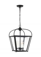 Visual Comfort & Co. Studio Collection 5191004-112 - Charleston transitional 4-light indoor dimmable small ceiling pendant hanging chandelier light in mi
