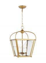 Visual Comfort & Co. Studio Collection 5191004-848 - Charleston transitional 4-light indoor dimmable small ceiling pendant hanging chandelier light in sa