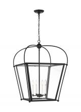 Visual Comfort & Co. Studio Collection 5291004EN-112 - Charleston transitional 4-light LED indoor dimmable ceiling pendant hanging chandelier light in midn