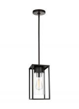 Visual Comfort & Co. Studio Collection 6231101EN7-71 - Vado transitional 1-light LED outdoor exterior ceiling hanging pendant lantern in antique bronze fin