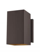 Visual Comfort & Co. Studio Collection 8731701-10 - Pohl modern 1-light outdoor exterior Dark Sky compliant medium wall lantern in bronze finish with al