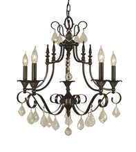 Framburg 2975 MB - 6-Light Mahogany Bronze Liebestraum Dining Chandelier