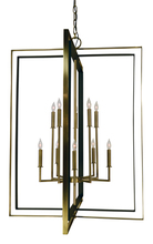 Framburg 4868 PN/MBLACK - 10-Light Polished Nickel/Matte Black Symmetry Foyer