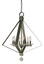 Framburg 4926 PN/SP - 6-Light Polished Nickel/Satin Pewter Ice Chandelier