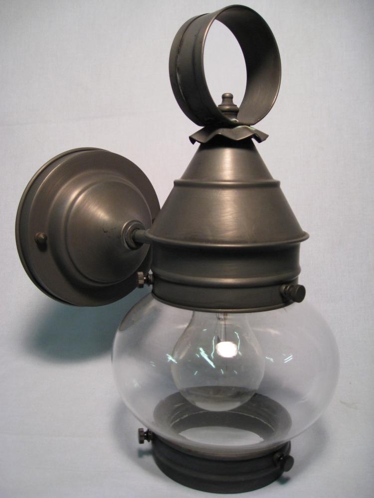 Onion Wall No Cage Antique Brass Medium Base Socket Optic Glass