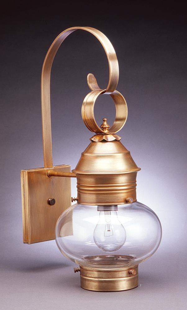 Onion Wall No Cage Antique Copper Medium Base Socket Optic Glass