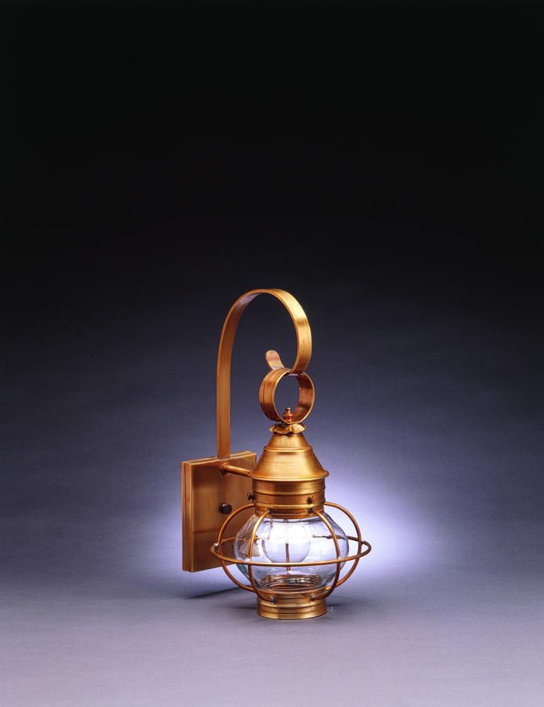 Caged Onion Wall Dark Brass Medium Base Socket Clear Seedy Glass