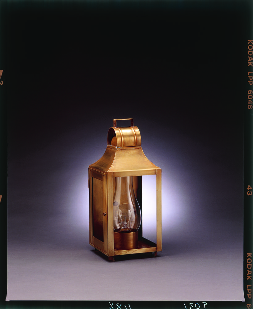 Culvert Top Wall Antique Copper Medium Base Socket With Chimney Clear Glass
