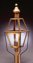 Northeast Lantern 1043-AB-CIM-CSG - Post Antique Brass Medium Base Socket With Chimney Clear Seedy Glass