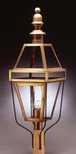 Northeast Lantern 1253-AB-CIM-CSG - Post Antique Brass Medium Base Socket With Chimney Clear Seedy Glass