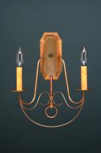 Northeast Lantern 169-AB-LT2 - Wall Sconce 2 Fancy Scroll Arms Antique Brass 2 Ca