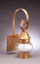 Northeast Lantern 2011-DB-MED-CLR - Onion Wall No Cage Dark Brass Medium Base Socket Clear Glass