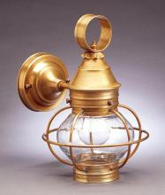Northeast Lantern 2515-DB-MED-CLR-NS - Caged Onion Wall  Dark Brass Medium Base Socket Clear Glass No Scroll
