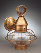 Northeast Lantern 2525-DAB-MED-CLR-NS - Caged Onion Wall Dark Antique Brass Medium Base Socket Clear Glass No Scroll