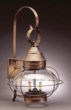 Northeast Lantern 2571-AC-MED-CSG - Caged Onion Wall Antique Copper Medium Base Socket Clear Seedy Glass