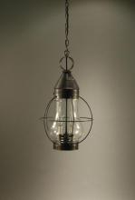 Northeast Lantern 2742-AB-LT2-OPT - Caged Pear Hanging Antique Brass 2 Candelabra Sockets Optic Glass