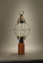 Northeast Lantern 2743-AC-LT3-OPT - Caged Pear Post Antique Copper 3 Candelabra Sockets Optic Glass