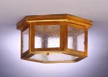 Northeast Lantern 4504-AB-MED-CSG - Flush Antique Brass Medium Base Socket Clear Seedy Glass