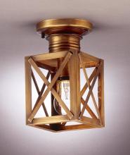 Northeast Lantern 5014-DAB-MED-CLR - Can Top X-Bars Flush Dark Antique Brass Medium Base Socket Clear Glass