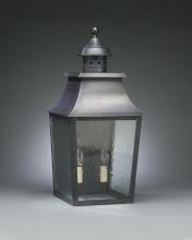 Northeast Lantern 5541-VG-LT2-CLR - Pagoda Wall Verdi Gris 2 Candelabra Sockets Clear Glass