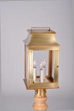 Northeast Lantern 5643-AB-LT3-CLR - Pagoda Post Antique Brass 3 Candelabra Sockets Clear Glass