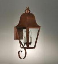 Northeast Lantern 6406-DAB-LT2-CLR - Bracket Wall Fixture Bottom Scroll  Dark Antique Brass Finish  2 Candelabra Sockets  Clear