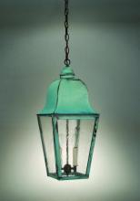 Northeast Lantern 6412-AB-LT2-CSG - Hanging Fixture  Antique Brass Finish  2 Candelabra Sockets  Clear Seedy Glass