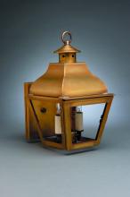 Northeast Lantern 7611-AC-LT2-CLR - Curved Top Wall Antique Copper 2 Candelabra Sockets Clear Glass