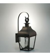 Northeast Lantern 7637-DAB-CIM-CLR - Curved Top Wall With Top Scroll Dark Antique Brass Medium Base Socket With Chimney Clear G