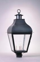 Northeast Lantern 7643-AC-CIM-CSG - Curved Top Post Antique Copper Medium Base Socket With Chimney Clear Seedy Glass