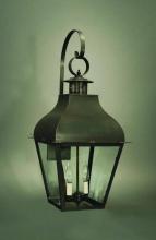 Northeast Lantern 7647-AB-CIM-CSG - Curved Top Wall With Top Scroll Antique Brass Medium Base Socket With Chimney Clear Seedy