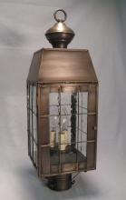 Northeast Lantern 8343-DB-CIM-CLR - H-Rod Post Dark Brass Medium Base Socket With Chimney Clear Glass