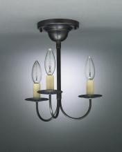 Northeast Lantern 903F-DAB-LT3 - Hanging J-Arms Dark Antique Brass 3 Candelabra Sockets