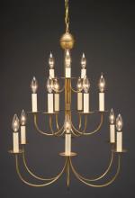 Northeast Lantern 985-AB-LT15 - Hanging 3 Tier J-Arms Antique Brass 15 Candelabra