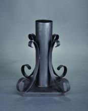 Northeast Lantern PM03-DB - Dark Brass Pier Mount, Tall With Scroll Work.  Pipe 13"  Box 7 1/2" Width of scroll work 9