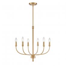 ELK Home 81506/6 - Newland 21'' Wide 6-Light Chandelier - Satin Brass