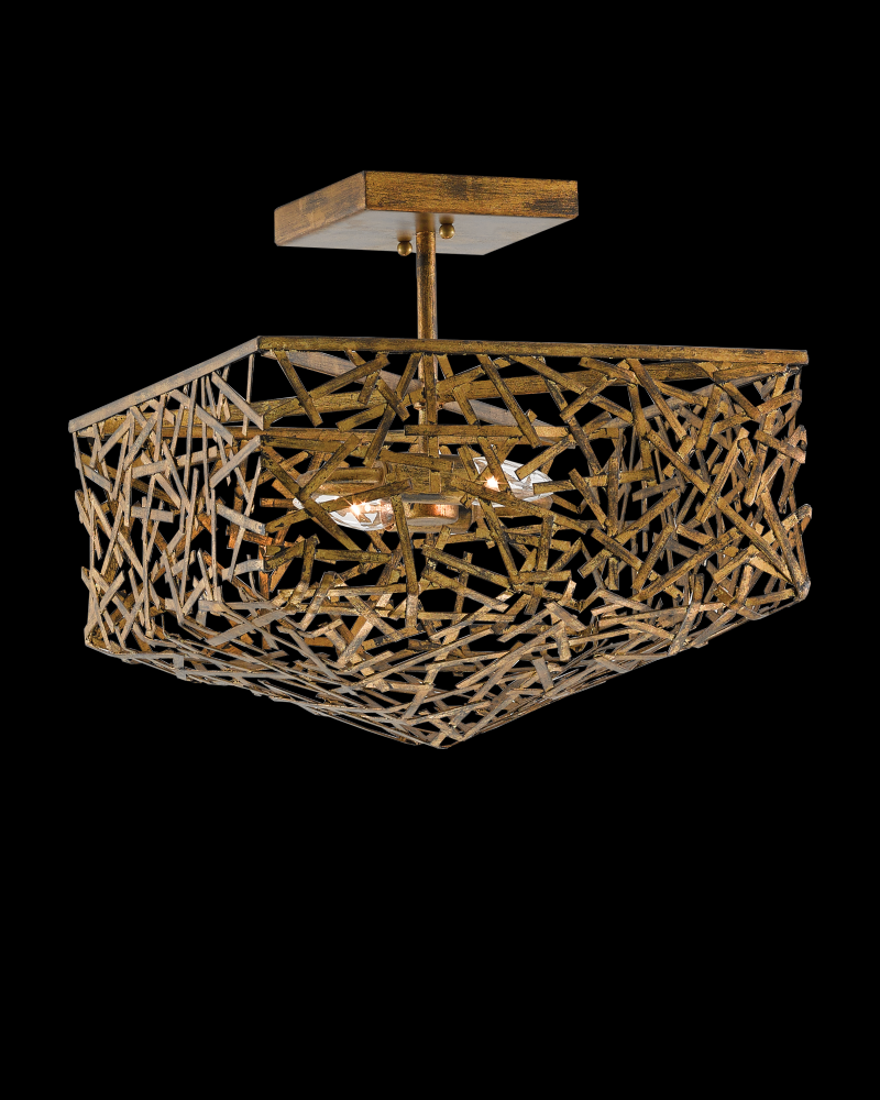Confetti Gold Semi-Flush Mount